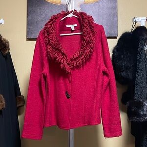 David Brooks Red Wool Jacket